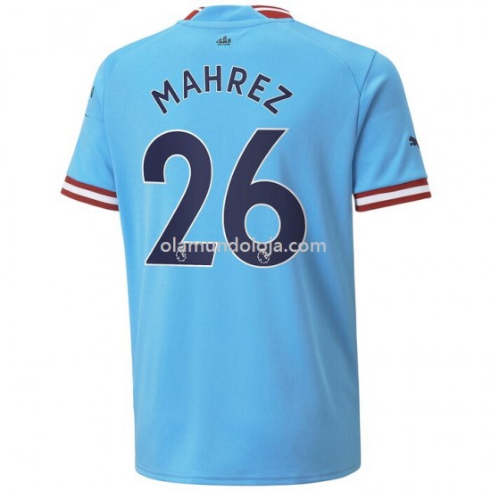 Camisola Manchester City Mahrez 26 Equipamento Primeiro 2022-2023 Manga Corta